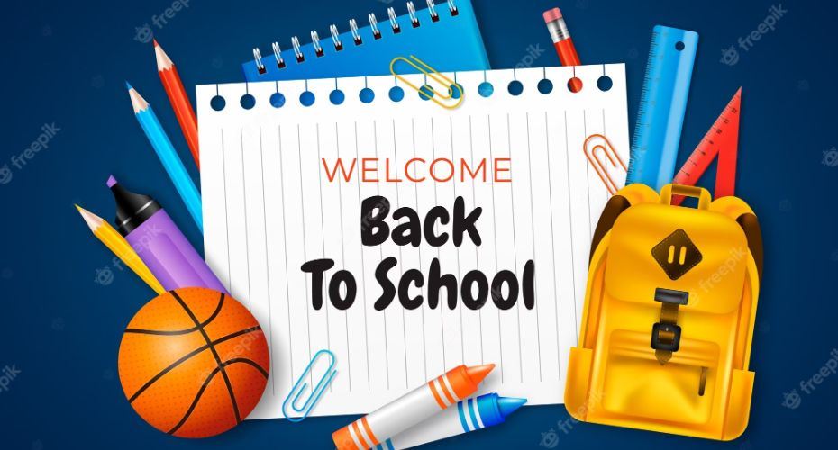  graphic with backpack and pencil back to school